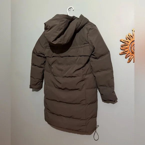 DKNY Women's Gray Puffer Jacket/Coat, Long - Picture 5 of 5